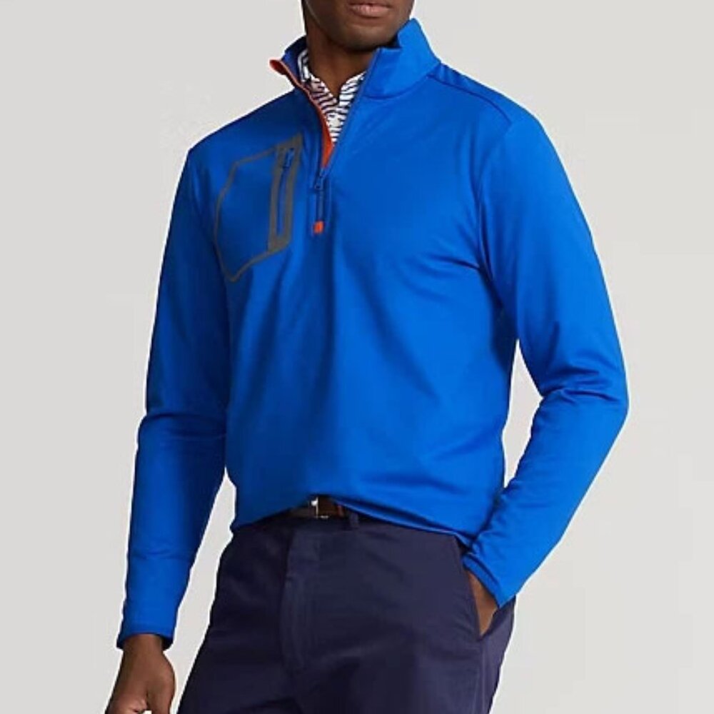 RALPH LAUREN RLX HALF ZIP STRETCH JERSEY PULLOVER